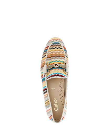 Gabor 85.214.41 Multicolour & Cream F Fit Slip On Loafers