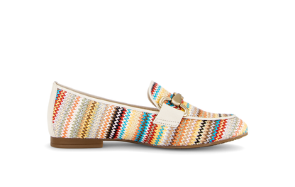 Gabor 85.214.41 Multicolour & Cream F Fit Slip On Loafers