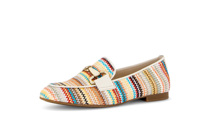 Gabor 85.214.41 Multicolour & Cream F Fit Slip On Loafers