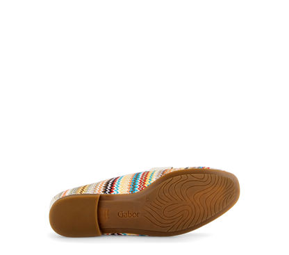 Gabor 85.214.41 Multicolour & Cream F Fit Slip On Loafers