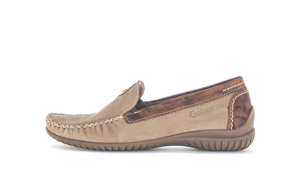 Gabor Comfort 86.090.43 Tan Brown G Fit Slip On Moccasins