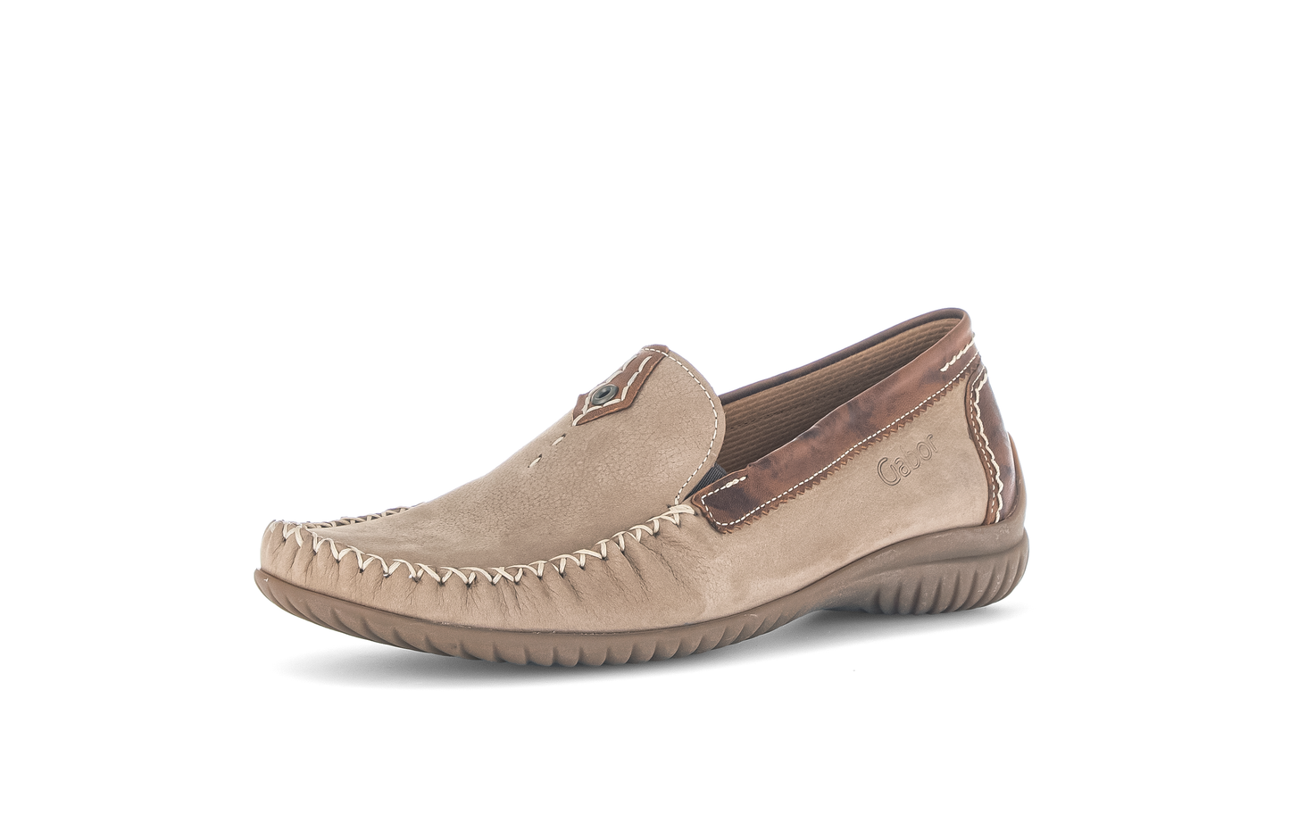 Gabor Comfort 86.090.43 Tan Brown G Fit Slip On Moccasins