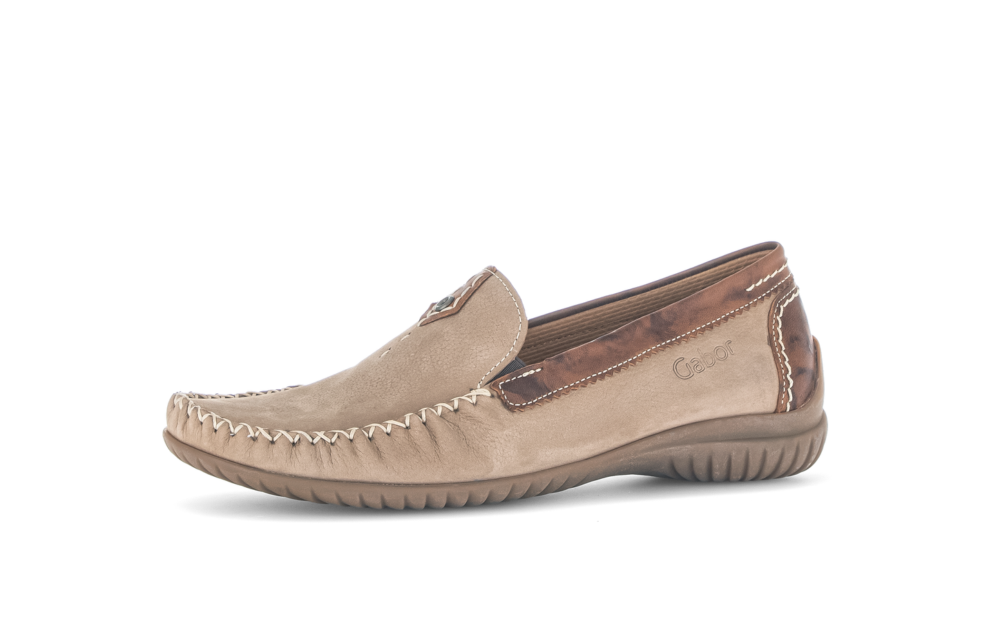 Gabor Comfort 86.090.43 Tan Brown G Fit Slip On Moccasins