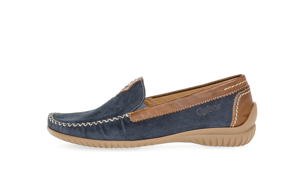 Gabor Comfort 86.090.46 Blue & Brown G Fit Moccasins