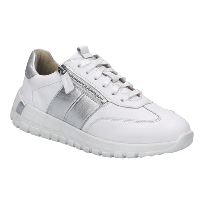 Josef Seibel 86301 TE269 082 Gabby 01 White Silver Trainer with Zip