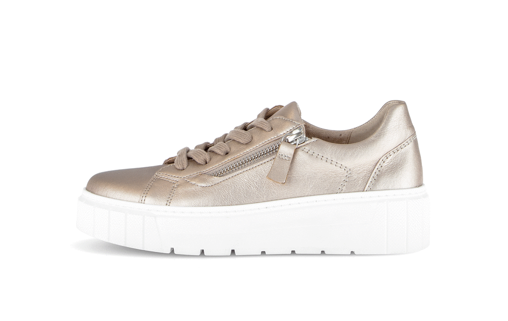 Gabor Comfort 86.415.82 Puder Gold H Fit Trainers with Zip