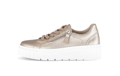 Gabor Comfort 86.415.82 Puder Gold H Fit Trainers with Zip