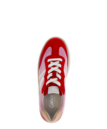 Gabor Comfort 86.475.48 Soft Pink & Red Combi G Fit Trainers