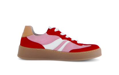 Gabor Comfort 86.475.48 Soft Pink & Red Combi G Fit Trainers