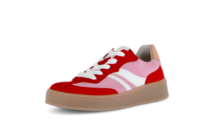 Gabor Comfort 86.475.48 Soft Pink & Red Combi G Fit Trainers