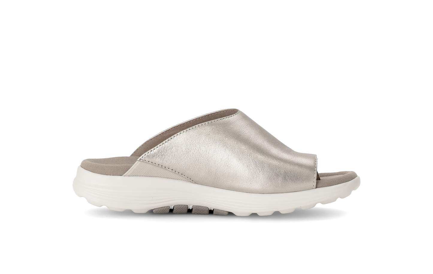 Gabor Rollingsoft 86.812.62 Puder Gold Slip On Sandals with Toe Post
