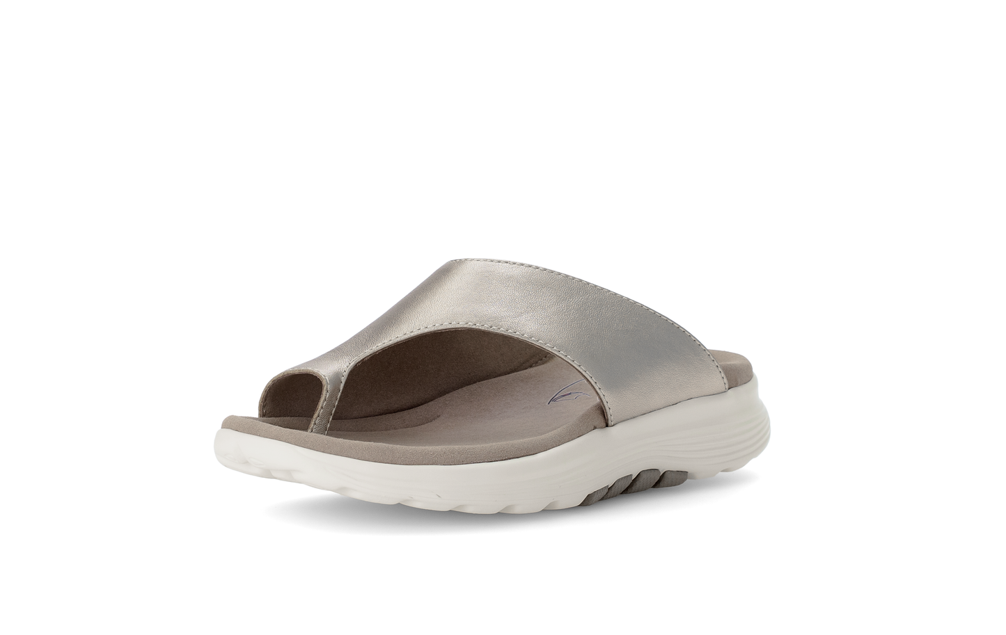 Gabor Rollingsoft 86.812.62 Puder Gold Slip On Sandals with Toe Post