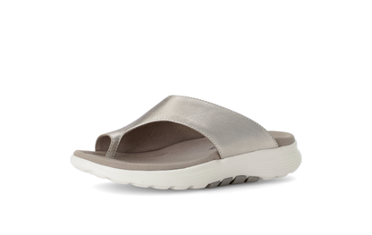 Gabor Rollingsoft 86.812.62 Puder Gold Slip On Sandals with Toe Post