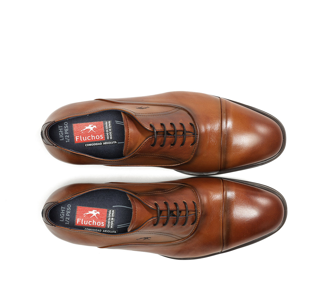 Fluchos F1837 Habana Cuero Tan Lace Shoes