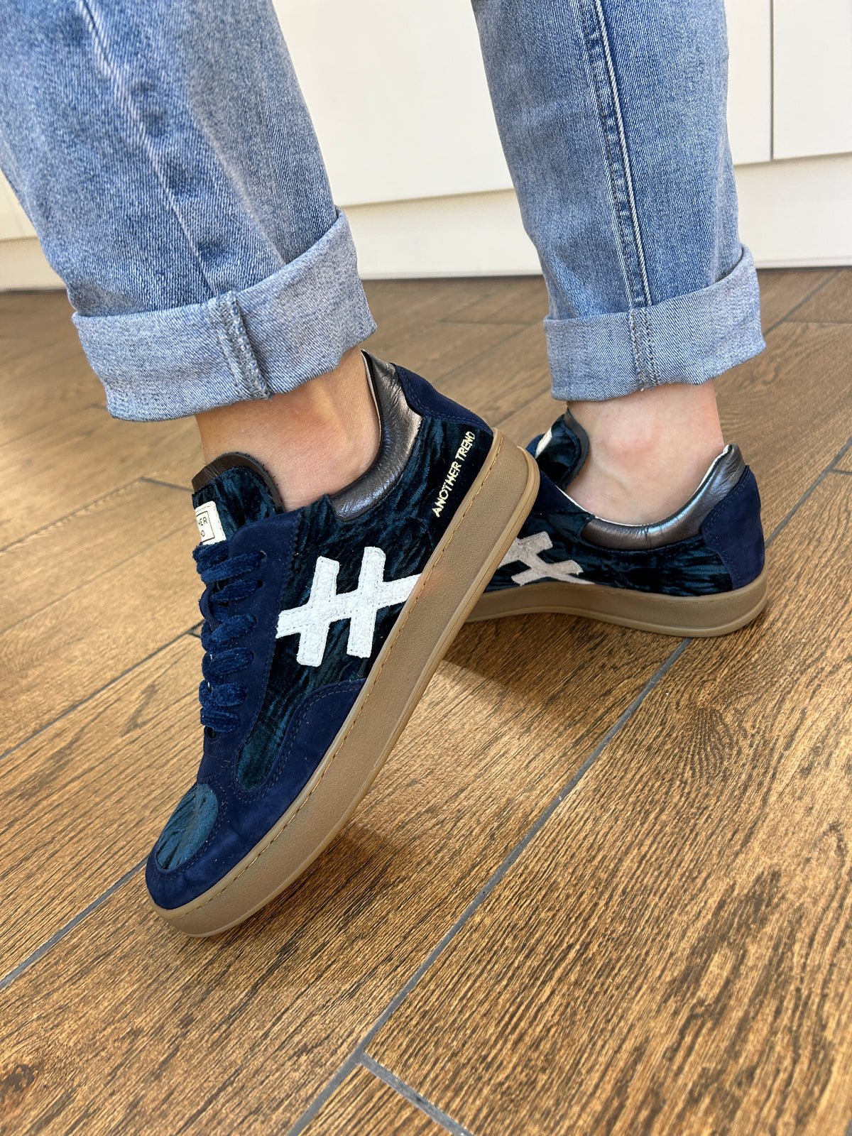 Another Trend A0348527 Baby Silk+Terciopelo Navy Blue Trainers