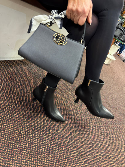 Marco Tozzi 2-25327-47 001 Black Kitten Heel Boots