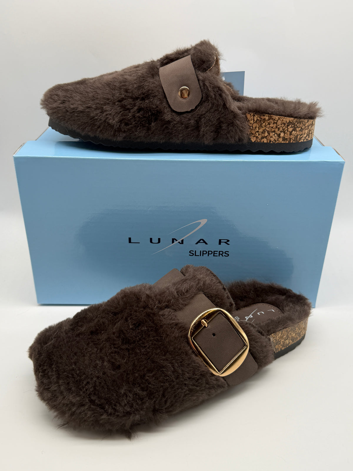 Lunar KLC002 BR Rhianna Brown Mule Slippers