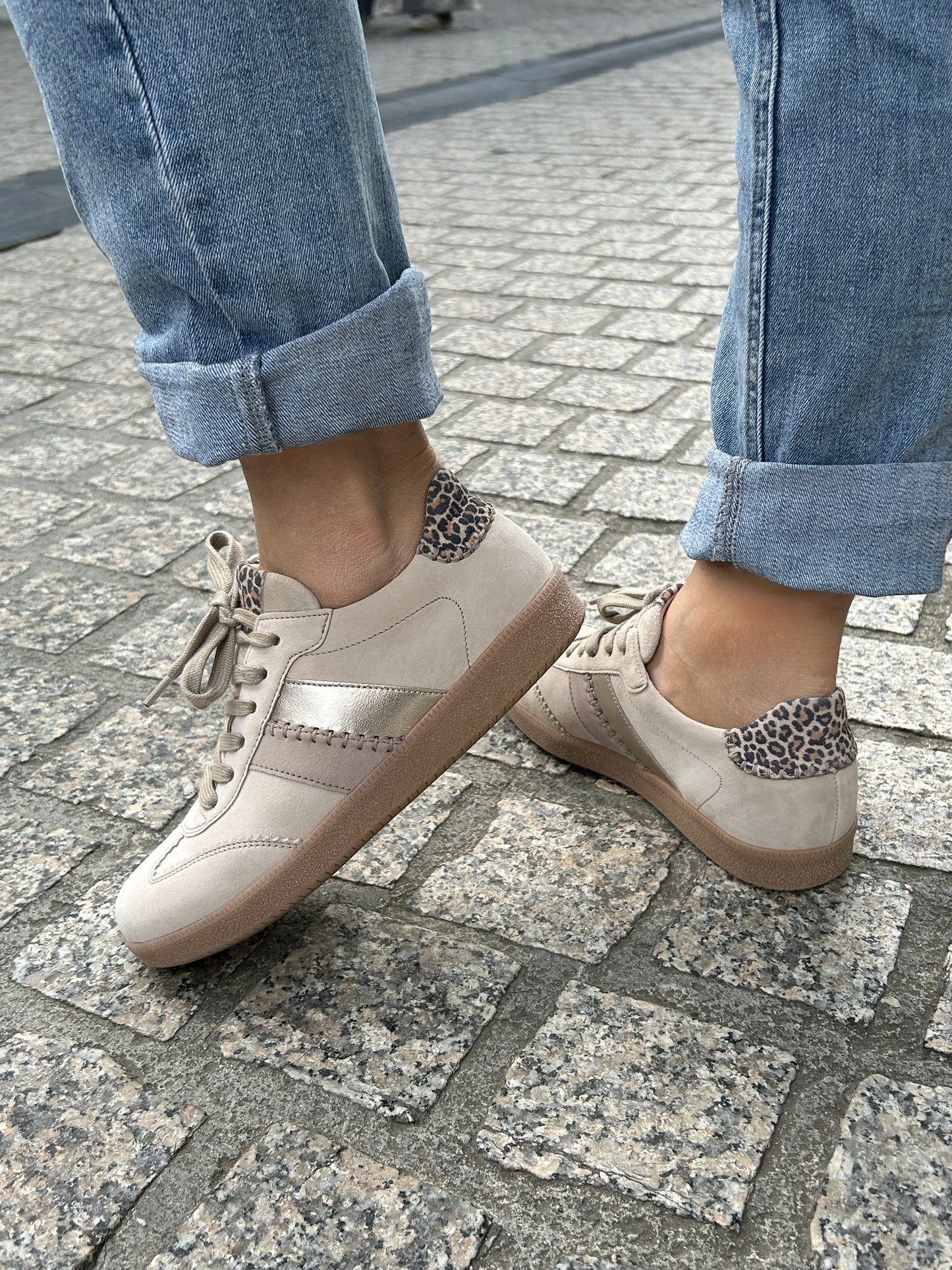 Gabor 83.301.13 Oak & Leopard Combi F Fit Trainers
