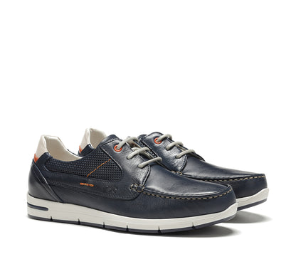 Fluchos F1695 Navy Lace Shoes with Cream Heel