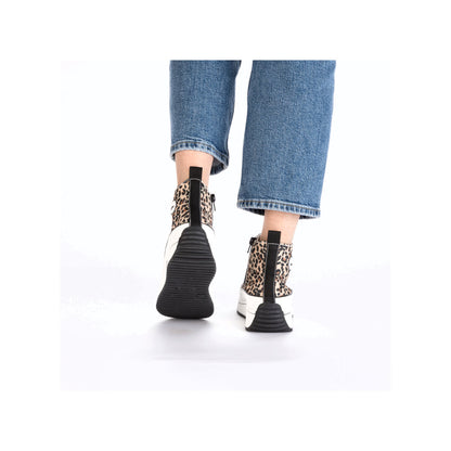 Rieker 90010-91 Leopard Print High Top Trainers