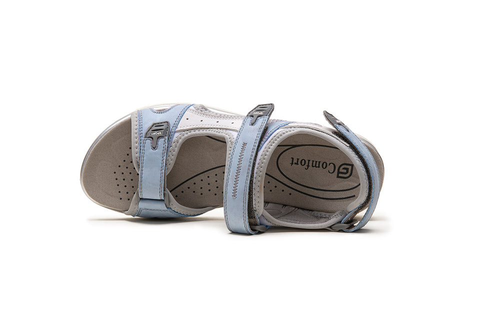 G Comfort 9051-1 Blue & White Velcro Trekking Sandals