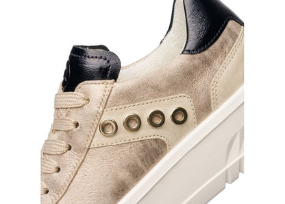 Ara 12-46709 05 Monaco 2.0 H Fit Beige Metallic & Black Sneakers