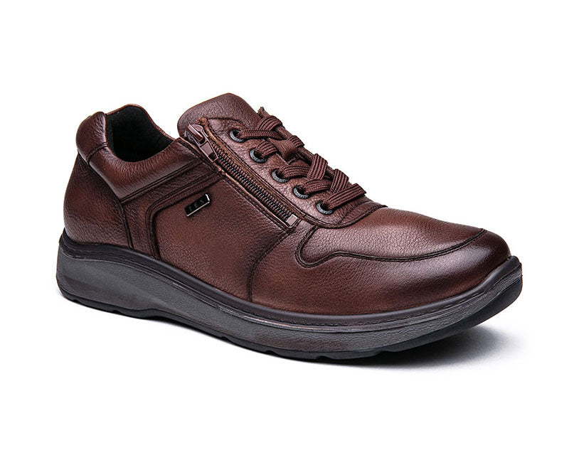 G Comfort 919-2 CF Cognac Tan Softnappa Lace & Zip Shoes