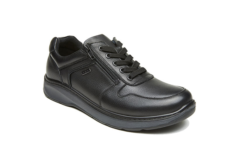 G Comfort 919-2 SN Black Softnappa Lace & Zip Shoes