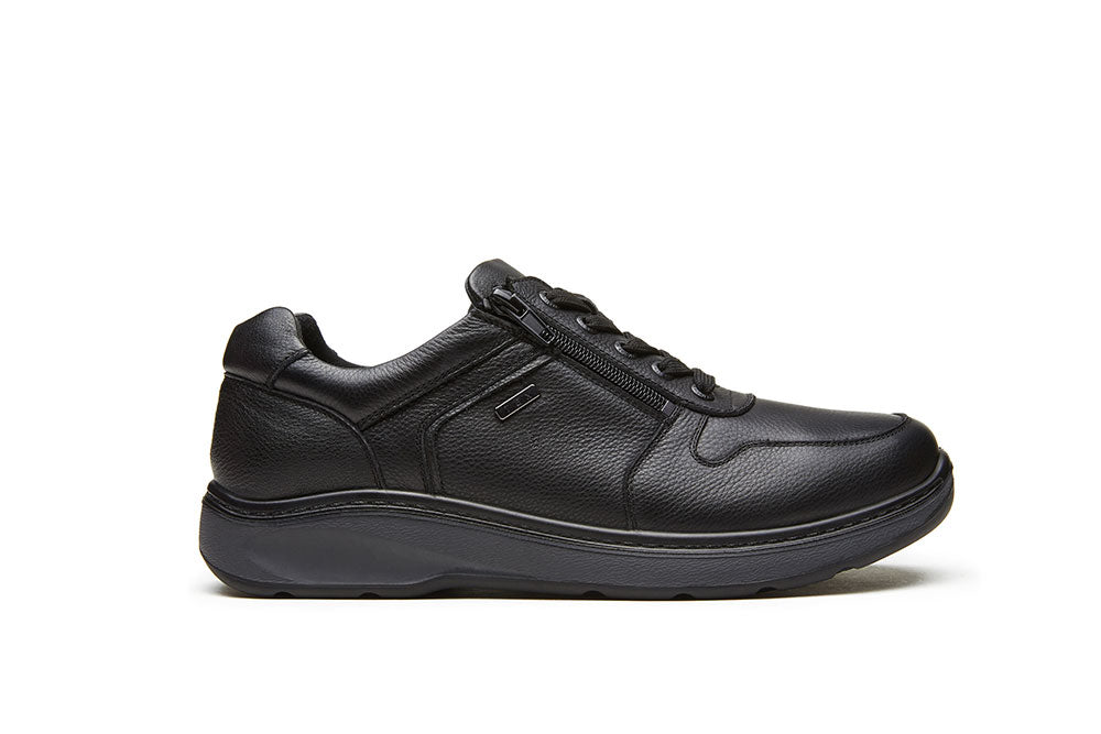 G Comfort 919-2 SN Black Softnappa Lace & Zip Shoes