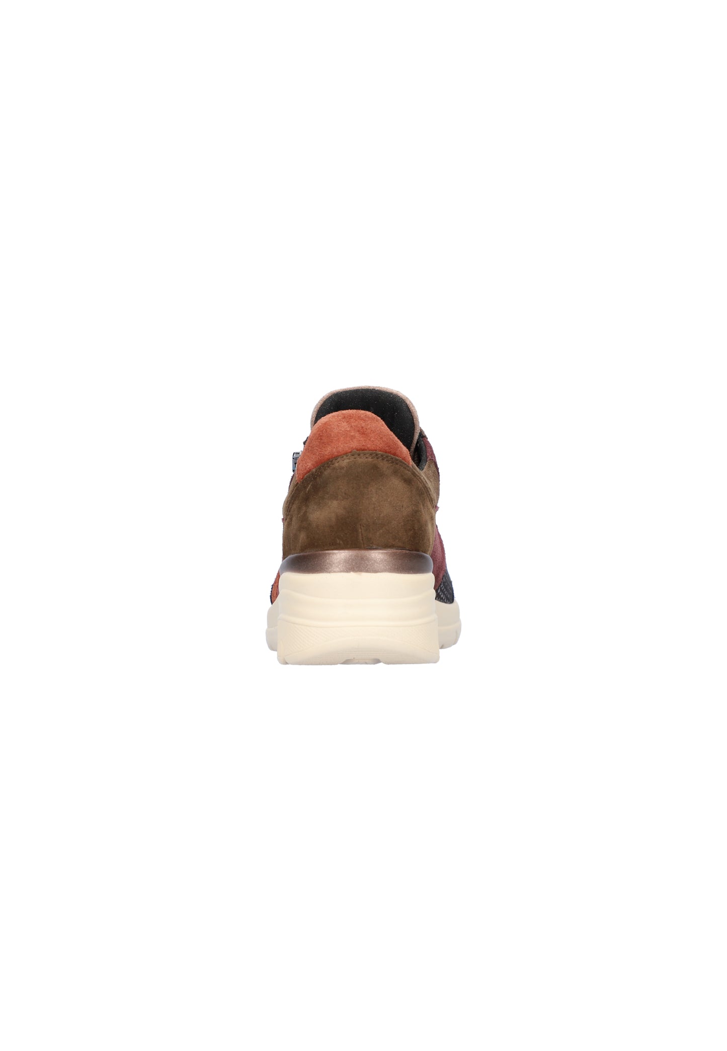 Waldlaufer 927H02 700 336 H Fit Carla Wine, Brown, Rust Suede Lace & Zip Sneakers