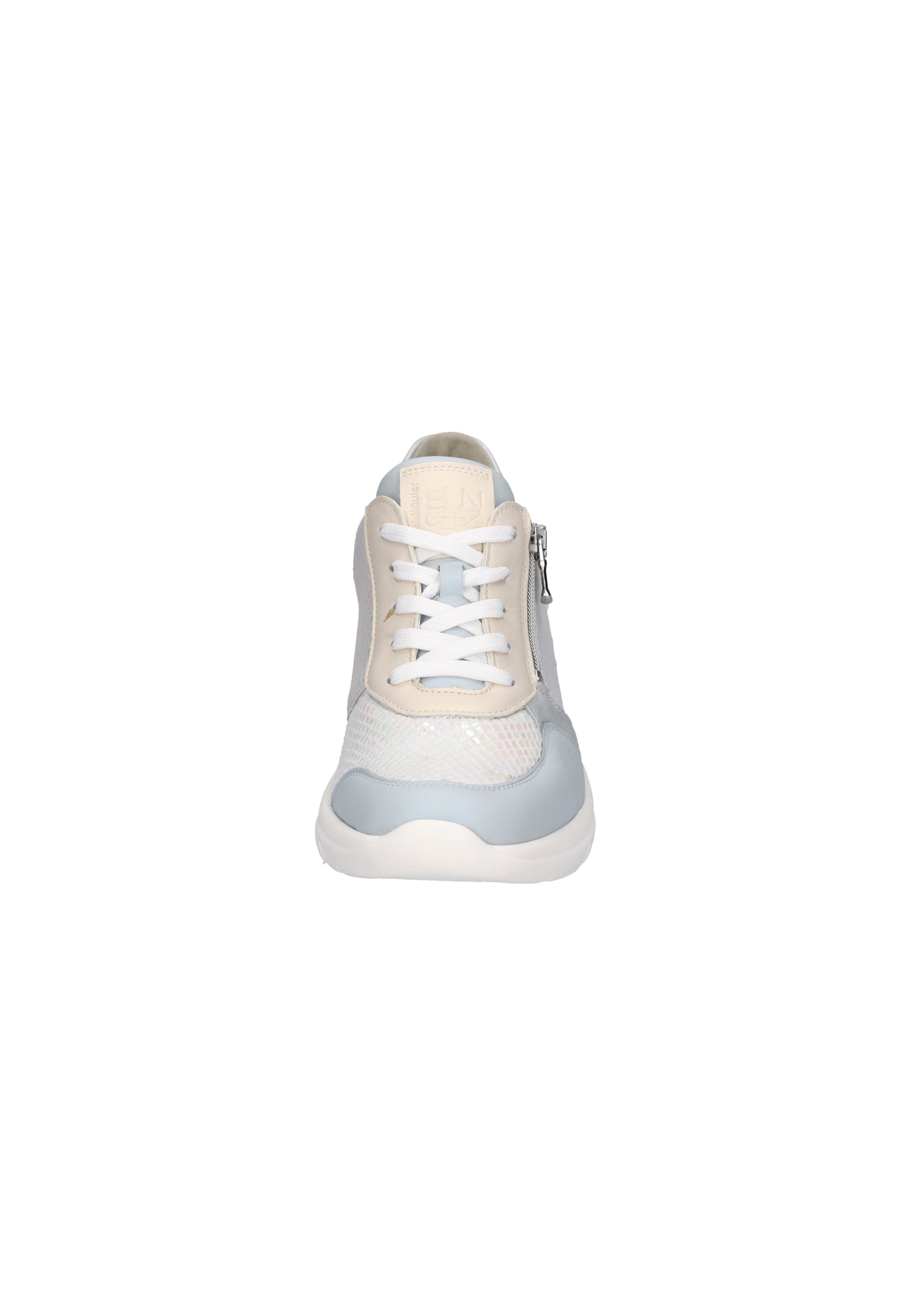 Waldlaufer 927H02 703 267 H Carla H Fit Blue, Silver & Pearl Combi Sneaker with Zip