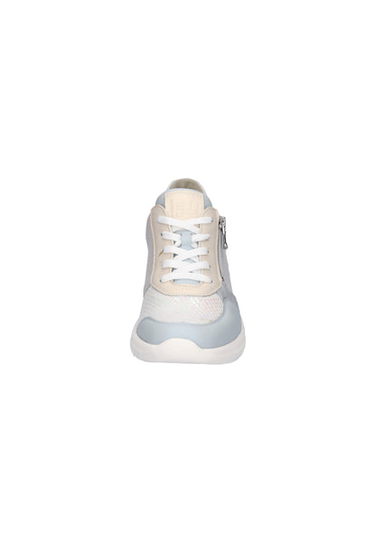 Waldlaufer 927H02 703 267 H Carla H Fit Blue, Silver & Pearl Combi Sneaker with Zip