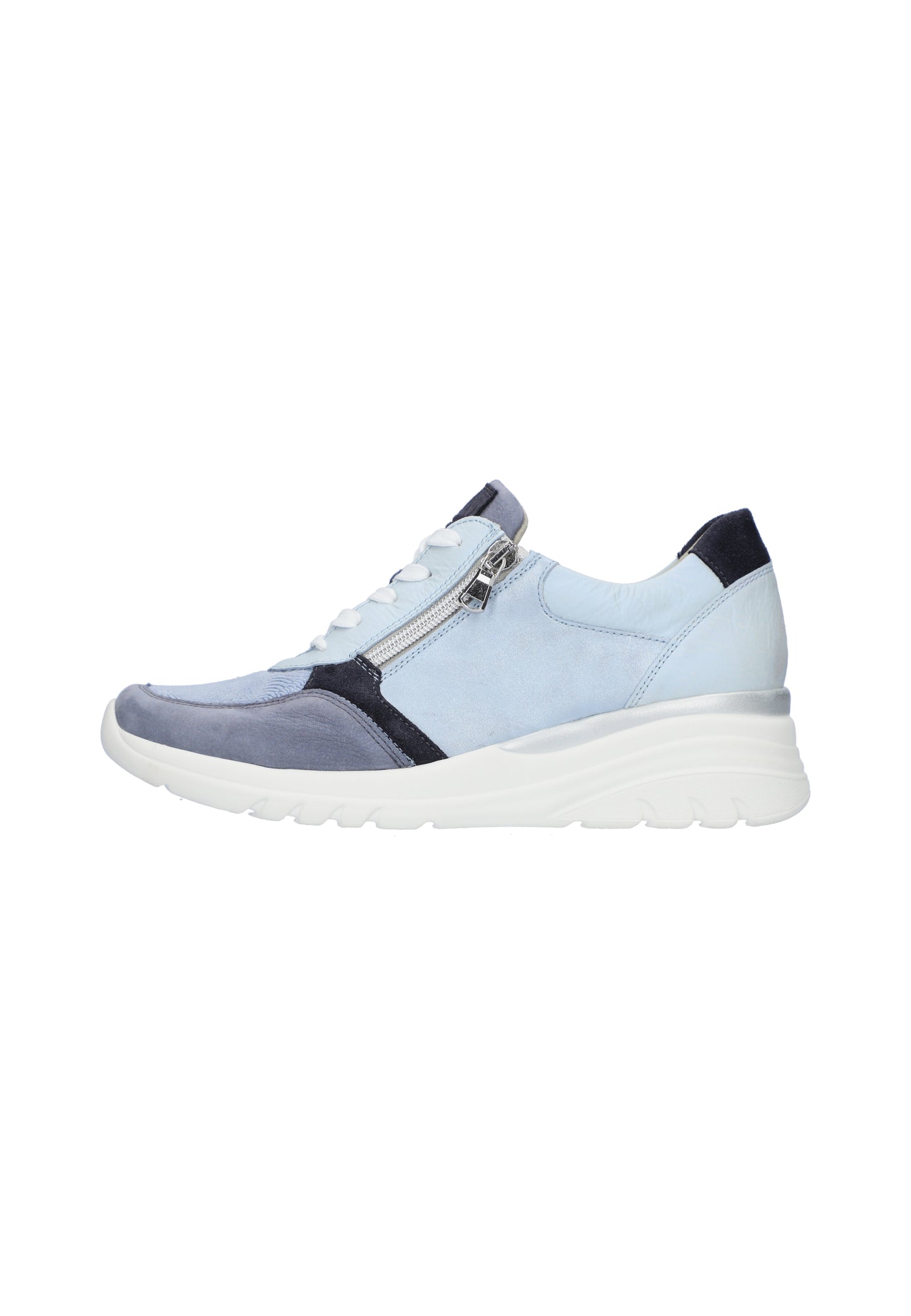 Waldlaufer 927H02 705 524 H Carla H Fit Jeans Blue Combi Sneaker with Zip