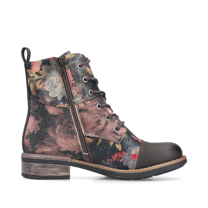 Rieker TEX 94611-91 Multi Flower Lace Ankle Boots