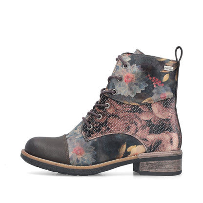 Rieker TEX 94611-91 Multi Flower Lace Ankle Boots