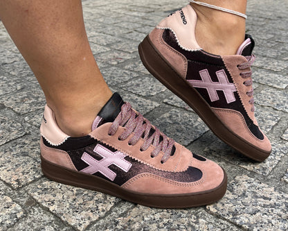 Another Trend A03280C4 Ante+Metal Pale Pink Shimmer Trainers