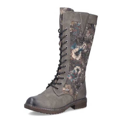 Rieker TEX 94731-90 Flower Multi Long Lace Boots
