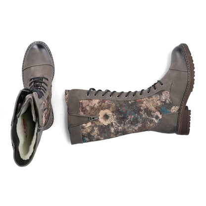 Rieker TEX 94731-90 Flower Multi Long Lace Boots