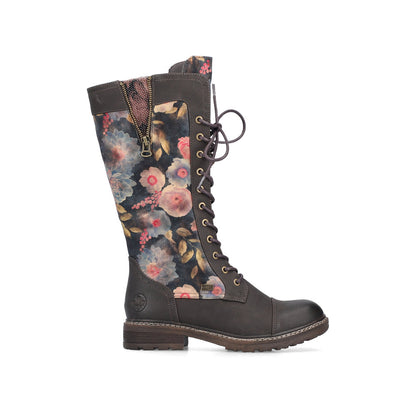 Rieker TEX 94731-91 Multi Flower Long Boots