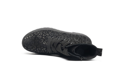 G Comfort 979-26SF Black Leopard Fantasy Ankle Boots