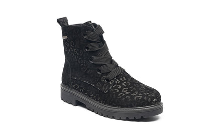 G Comfort 979-26SF Black Leopard Fantasy Ankle Boots