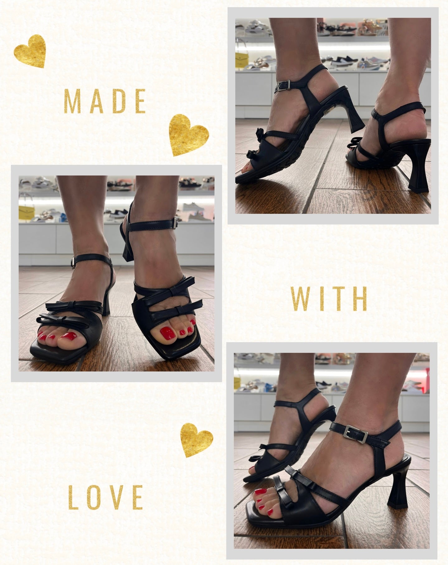 Hispanitas HV264700 Black Heeled Sandals