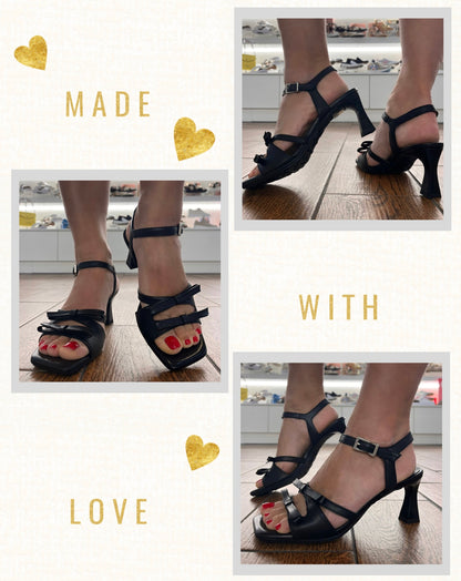 Hispanitas HV264700 Black Heeled Sandals