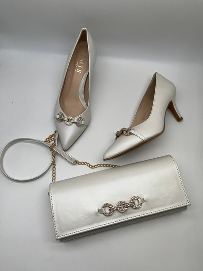 Emis S8438/611o Ecru Pearl Heels