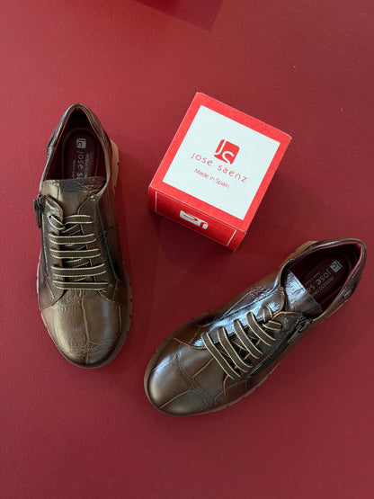 Jose Saenz 2276 Koda Brillo Marron Sneakers