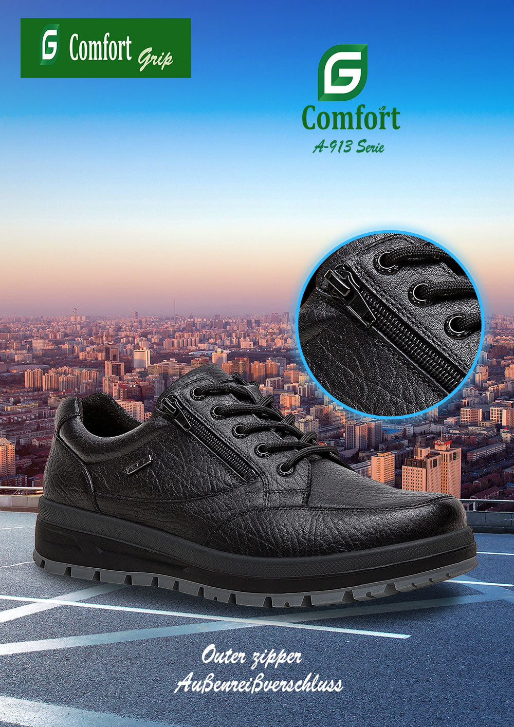 G Comfort A-913 Cognac Tan Trekking Shoes