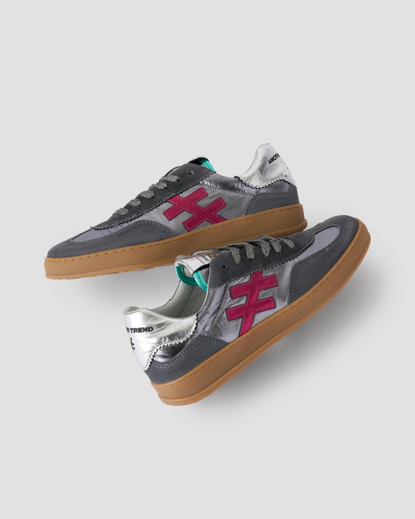 Another Trend A0328016 Ante+Metal Anthracite Silver Plum Trainers
