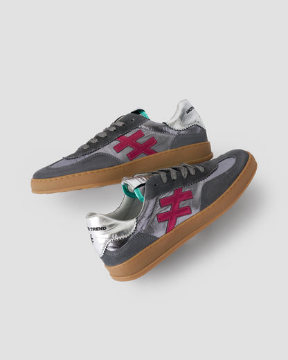 Another Trend A0328016 Ante+Metal Anthracite Silver Plum Trainers
