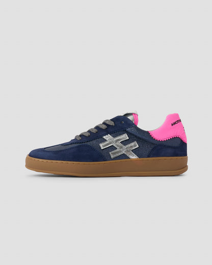 Another Trend A03280D2 Ante+Metal Ocean Navy Silver Pink Trainers