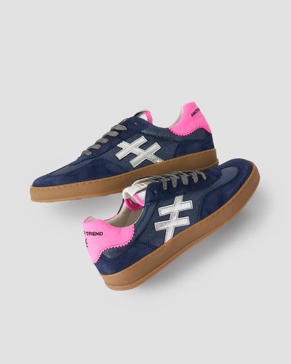 Another Trend A03280D2 Ante+Metal Ocean Navy Silver Pink Trainers